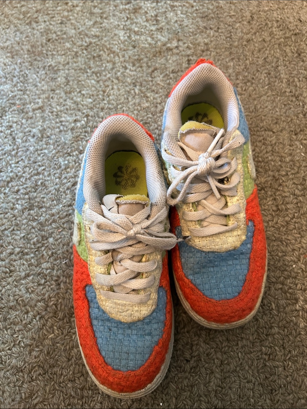 Nike Kids Colorblock Sneakers - Blue, Red & Yellow